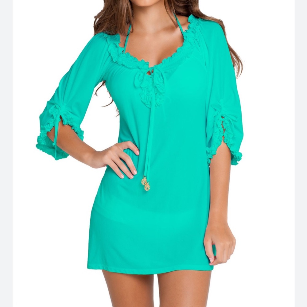 Luli Fama Ruffle Swim Cover-Up